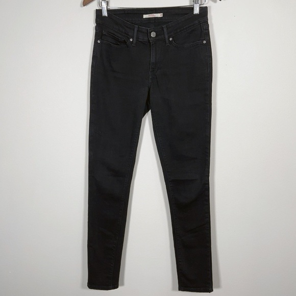 LEVI'S |  711 SKINNY BLACK JEANS - Picture 2 of 16